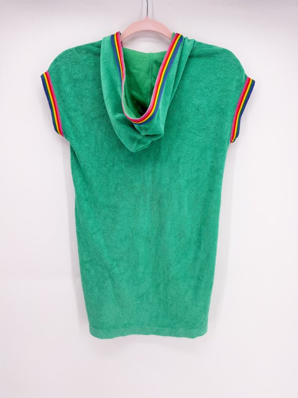 Hanna Andersson Loop Terry Hoodie Cover Up Retro Green 6-7 girls - Picture 3 of 8